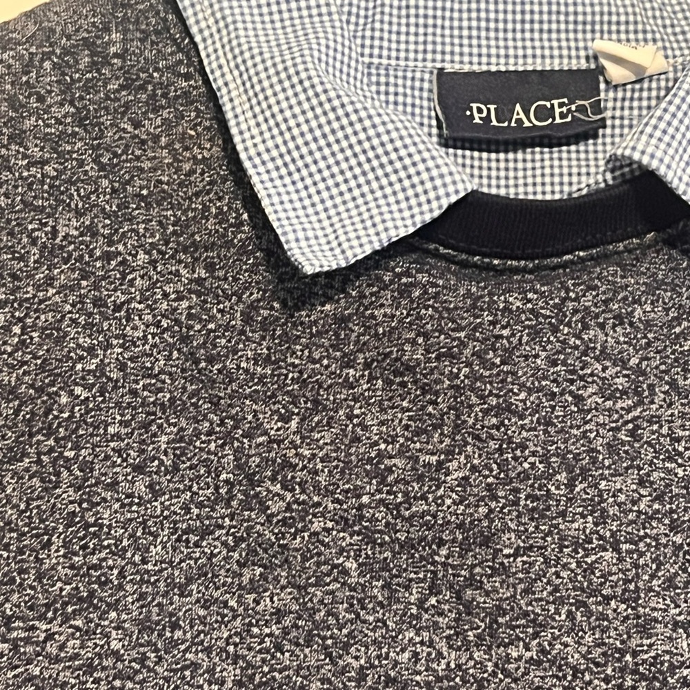 🍒 Place Men's Dark Blue Crewneck Sweater (Free with another Purchase) - Picture 2 of 6